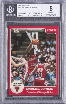 1984-85 Star Basketball Chicago Bulls Complete Team Set (12) – Featuring #101 Michael Jordan Rookie Card BGS NM-MT 8 Example!